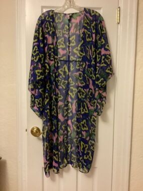 ASOS Purple, Pink and Green Floral Print Kimono